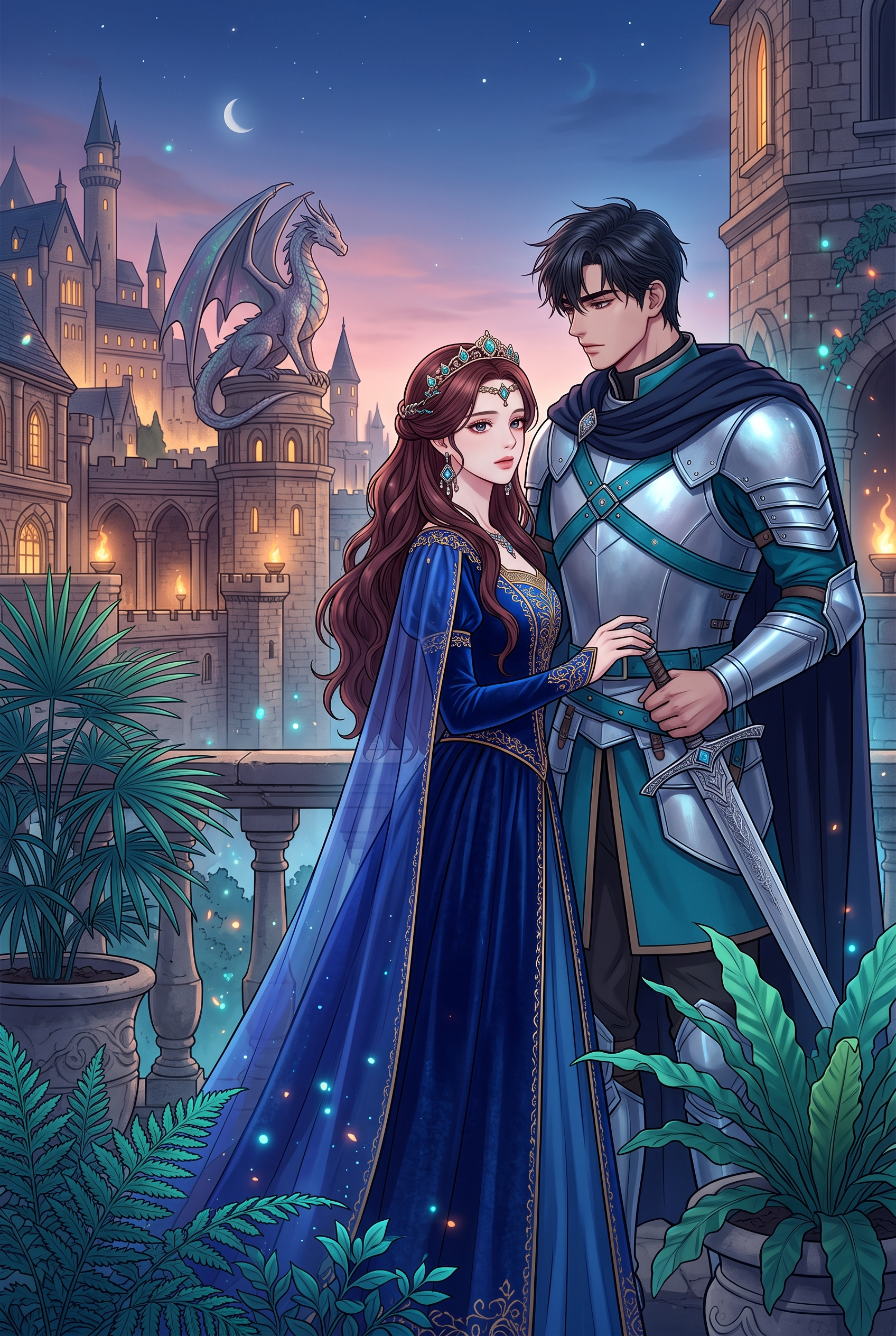"พันธนาการดาบและมงกุฎแห่งราตรี" (The Knight's Vow Under Twilight Skies)